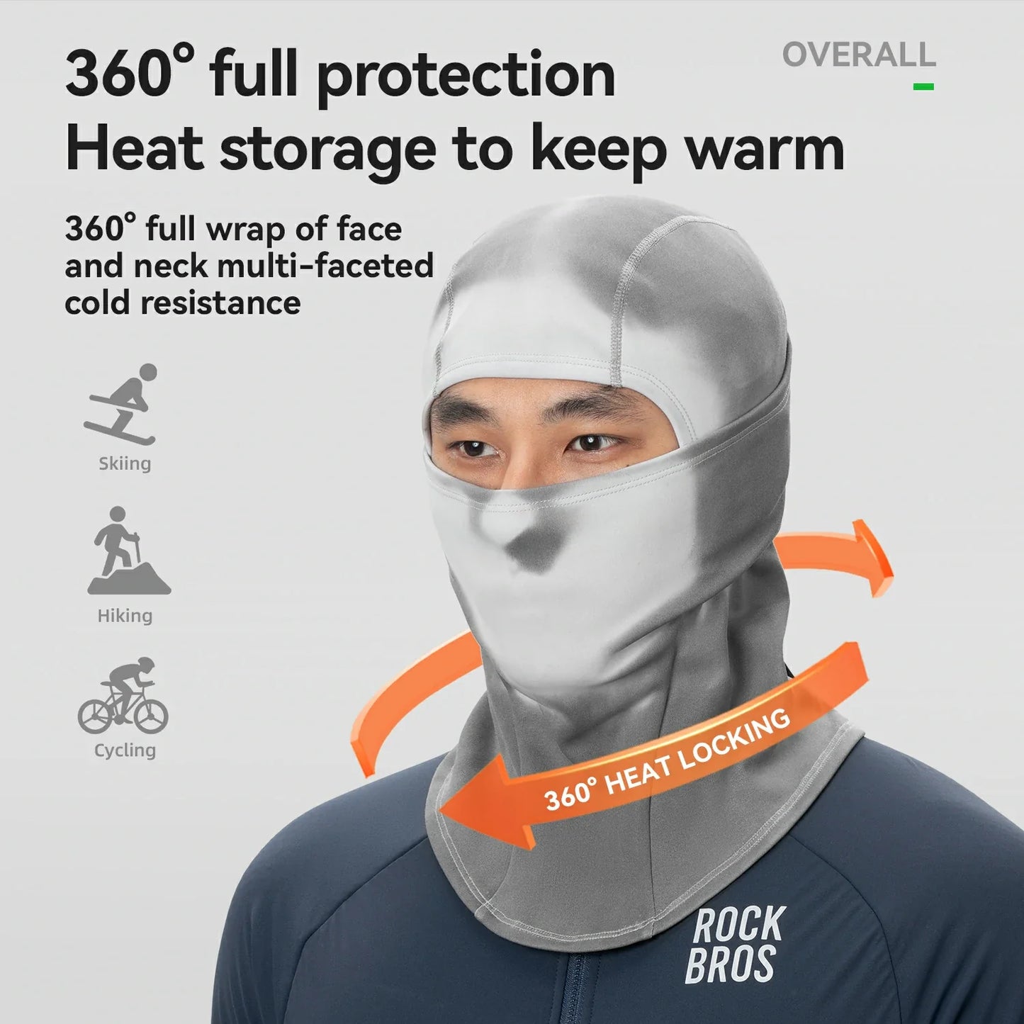 Thermo-Sensitiv Winter Balaclava Fleece Sturmhaube ROCKBROS