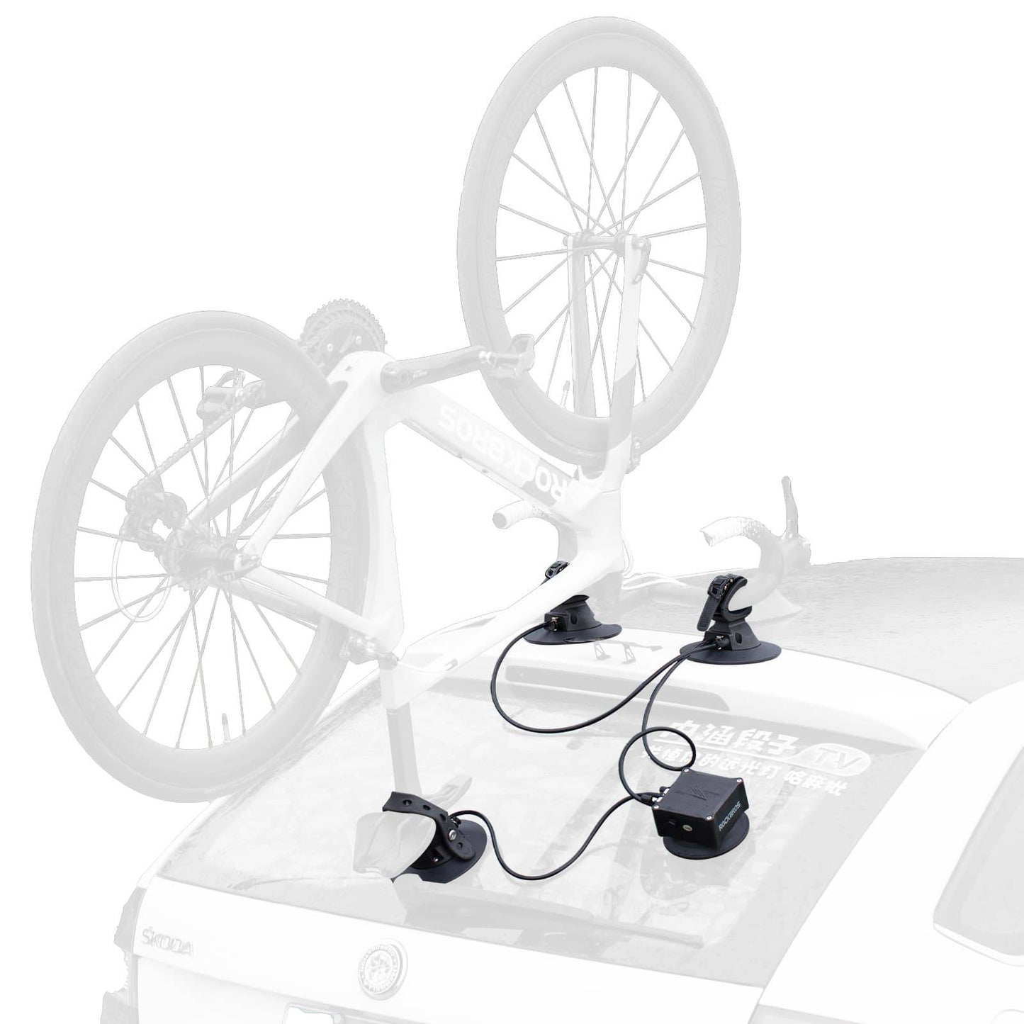 Tragbar Fahrradträger elektrisch Fahrrad Dachträger mit Saugnapf ROCKBROS