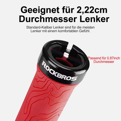 Ultra-Leicht Fahrradgriffe aus Gummi mit Aluminium Lock-on Design ROCKBROS