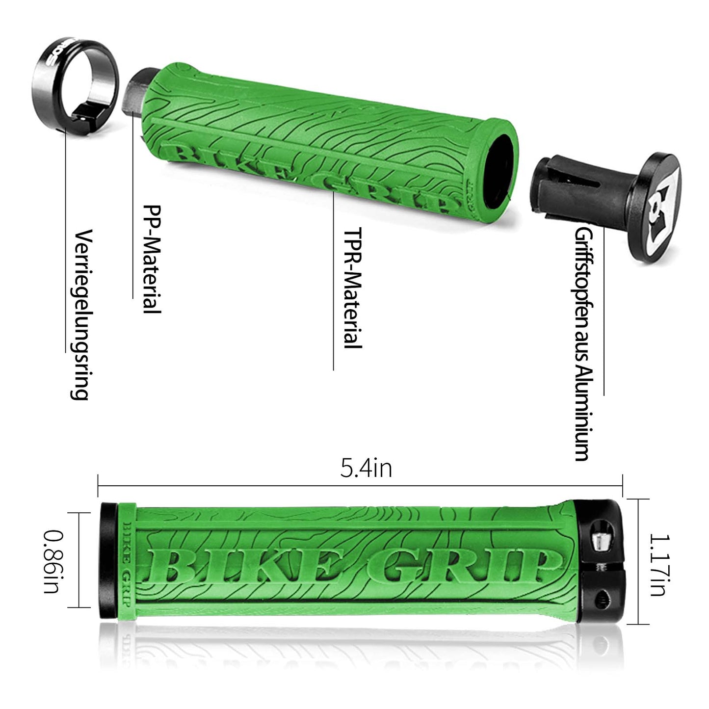 Ultra-Leicht Fahrradgriffe aus Gummi mit Aluminium Lock-on Design ROCKBROS
