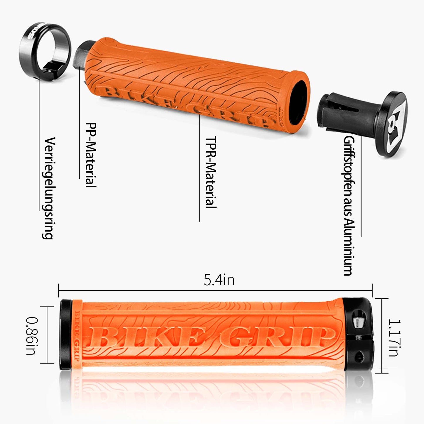 Ultra-Leicht Fahrradgriffe aus Gummi mit Aluminium Lock-on Design ROCKBROS