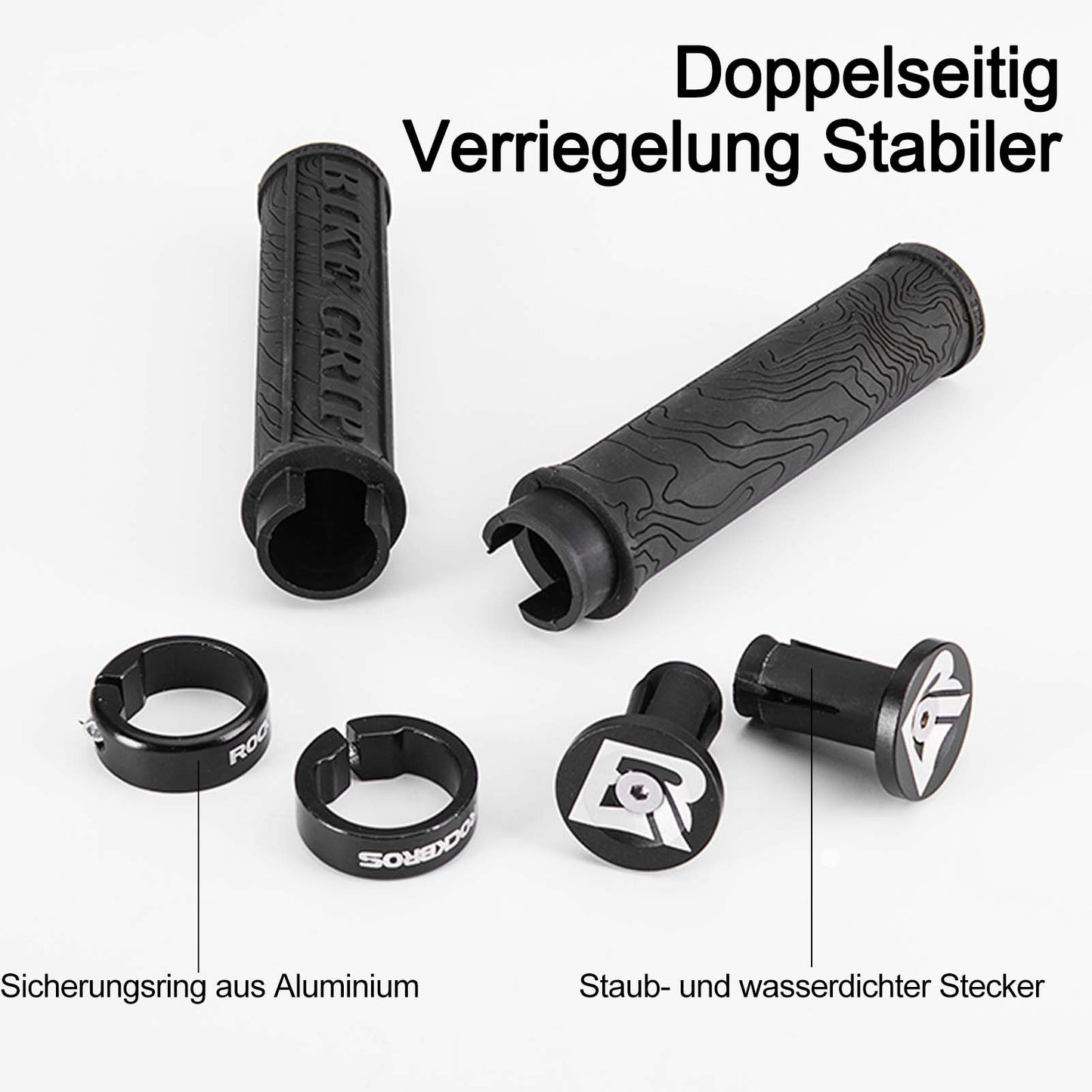 Ultra-Leicht Fahrradgriffe aus Gummi mit Aluminium Lock-on Design ROCKBROS