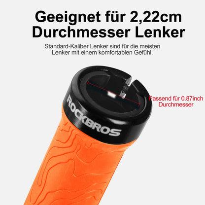 Ultra-Leicht Fahrradgriffe aus Gummi mit Aluminium Lock-on Design ROCKBROS