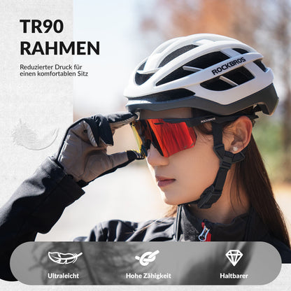 ROCKBROS Ultraleichte und Selbsttönende Fahrradbrille (UV400)