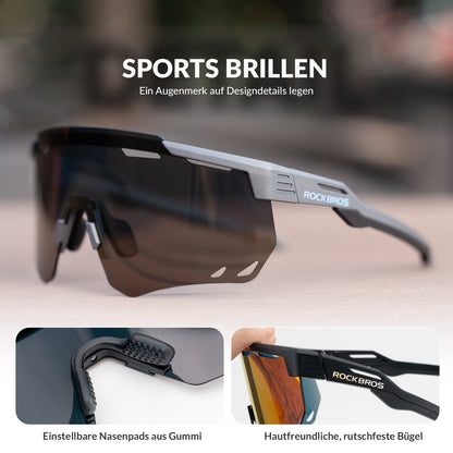 Ultraleicht Fahrradbrille Selbsttönende Sonnenbrille mit UV400-Schutz ROCKBROS