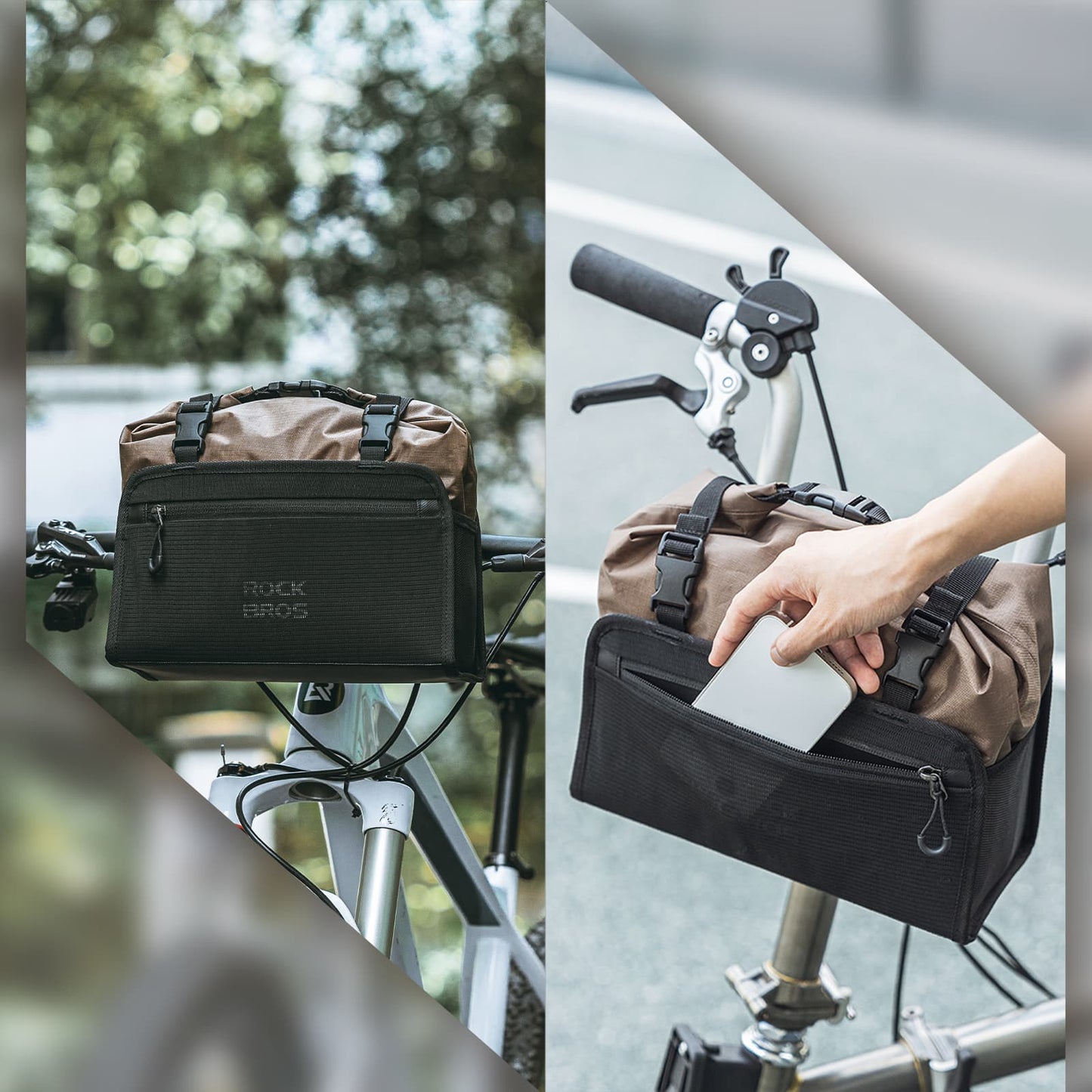 Wasserdicht Lenkertasche Abnehmbar Fahrradkorb ca.5,5L ROCKBROS