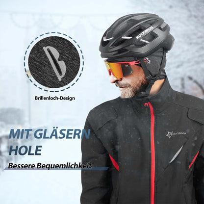 Winter Fahrrad Mütze Winddicht Helmmütze mit Brillenlöcher ROCKBROS