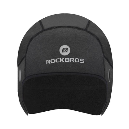 Winter Fahrrad Mütze Winddicht Helmmütze mit Brillenlöcher ROCKBROS