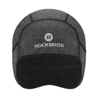Winter Fahrrad Mütze Winddicht Helmmütze mit Brillenlöcher ROCKBROS