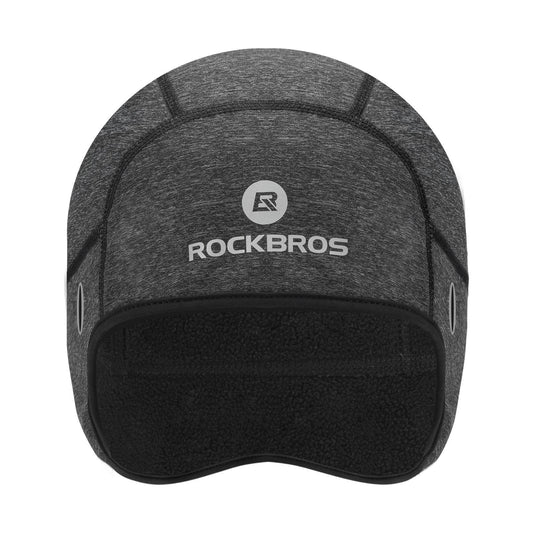 Winter Fahrrad Mütze Winddicht Helmmütze mit Brillenlöcher ROCKBROS