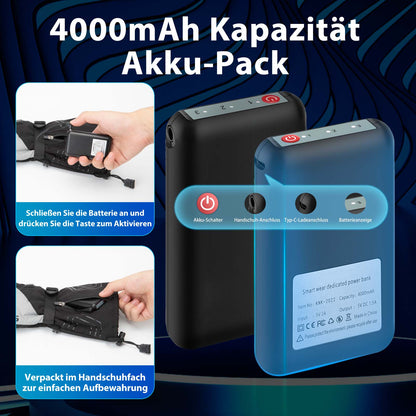 Winter Handschuhe Beheizbare Fahrradhandschuhe mit Batterie M-XL ROCKBROS
