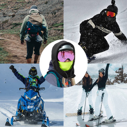 Winter Skimaske Vlies Balaclava für Frauen und Männer Schwarz Grün ROCKBROS