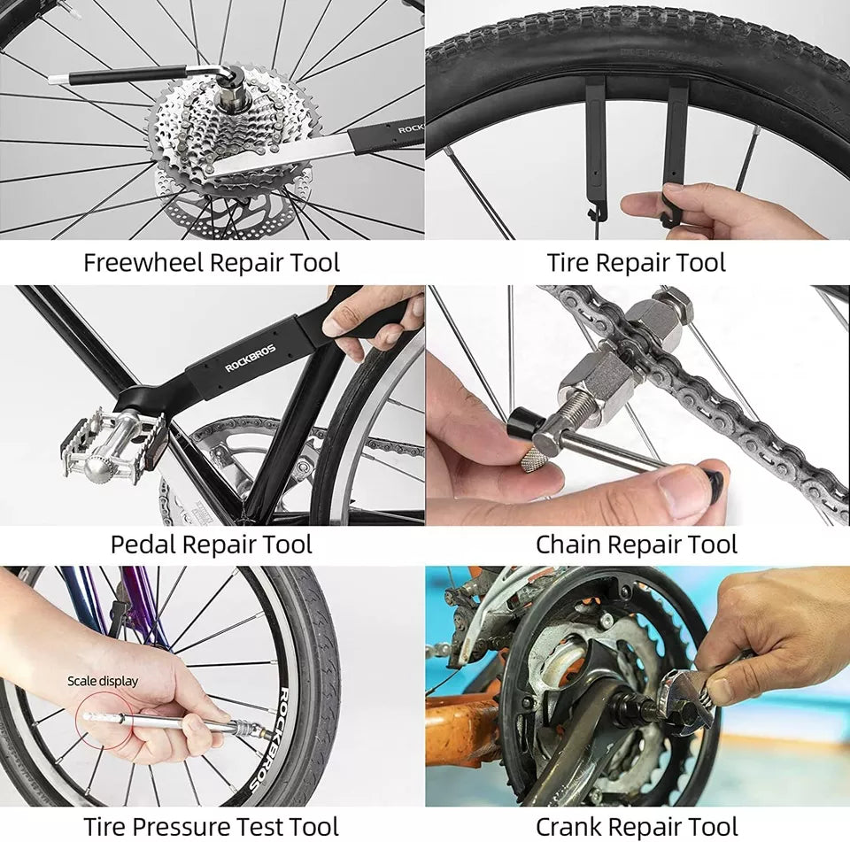 ROCKBROS Fahrrad Reparatur Multifunktionswerkzeug Werkzeugkoffer Set 44 in 1