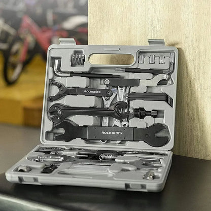 ROCKBROS Fahrrad Reparatur Multifunktionswerkzeug Werkzeugkoffer Set 44 in 1