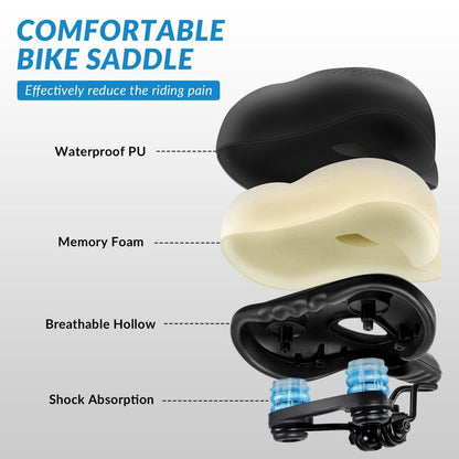 ROCKBROS Fahrrad Sattel Fahrradsattel Fahrradsitz Memory Foam Bequem Ergonomisch