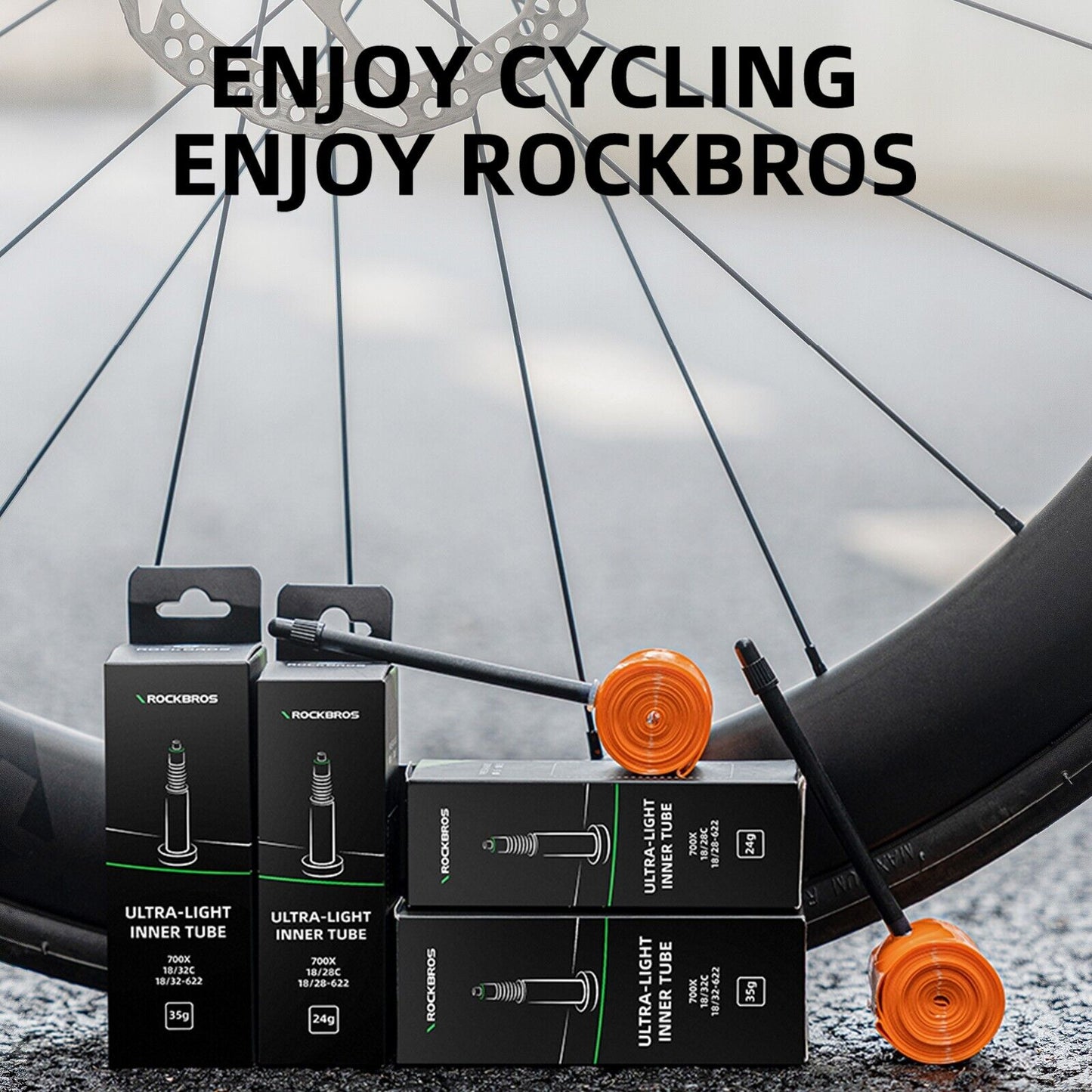 ROCKBROS Fahrradschlauch 700 x 18-32C 35g TPU Presta Ventil Rennrad