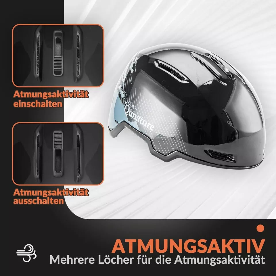 Qunature Snowboard/Skihelm mit Ohrenschützer Snowboardhelm Damen & Herren 54-61cm