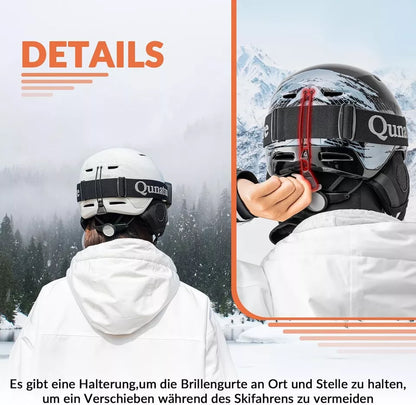 Qunature Snowboard/Skihelm mit Ohrenschützer Snowboardhelm Damen & Herren 54-61cm