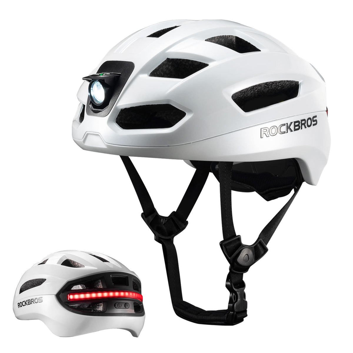 ROCKBROS Fernsteuerbarer Smart Fahrradhelm mit Licht