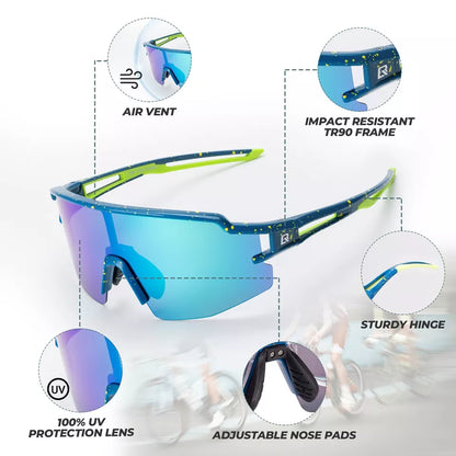 ROCKBROS Polarisierte/Selbsttönende Sonnenbrille Radbrille Fahrrad UV400 UNISEX