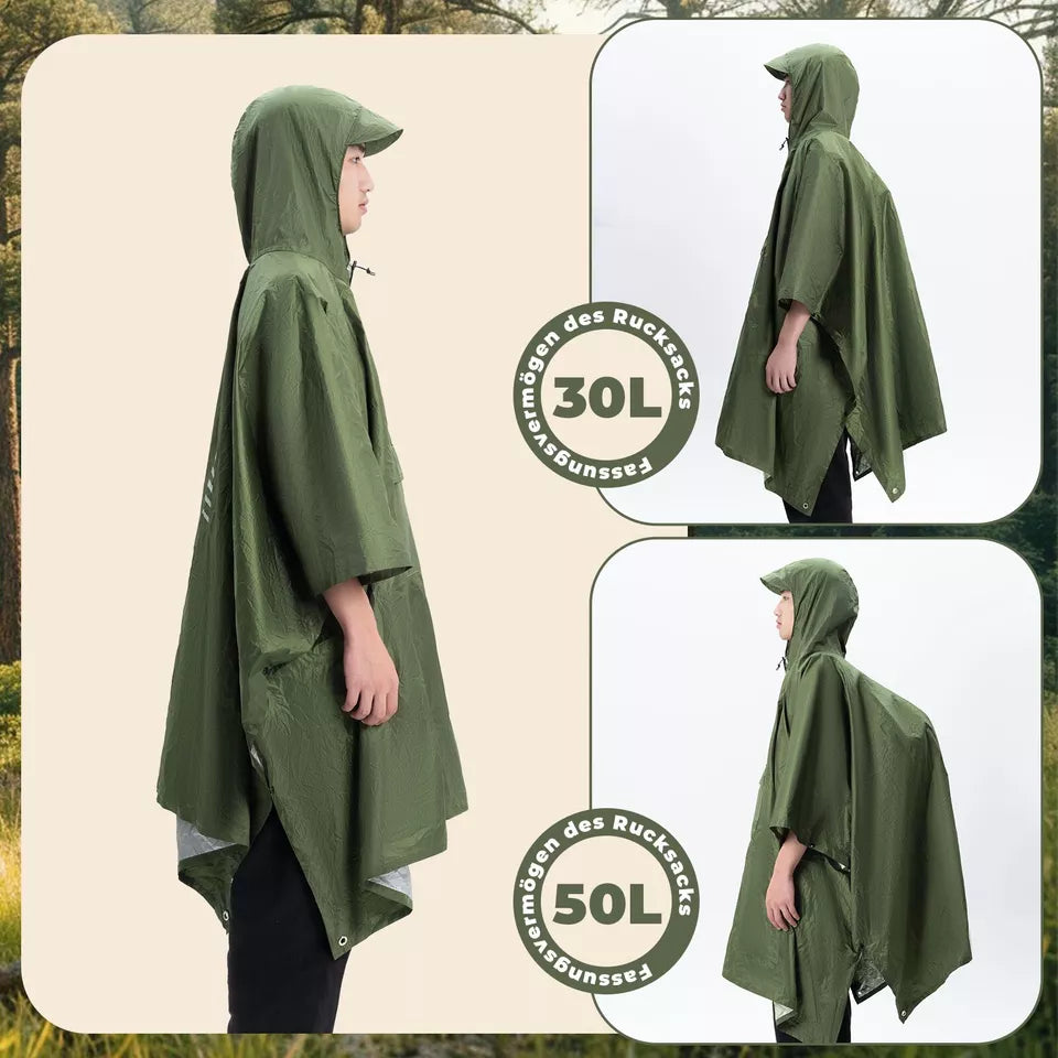 Qunature Outdoors Multifunktional Regenponcho Fahrrad Regencape Regen Poncho