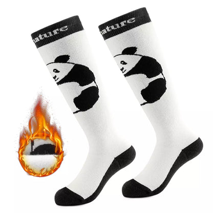 Qunature Skisocken Kinder/Jungen Wintersocken Ski Kniestrümpfe mit Wolle 1 Paar