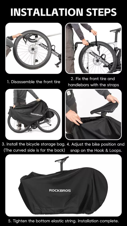 ROCKBROS Fahrradabdeckung für 27,5 Zoll /700C Fahrrad Fahrradplane Wasserabweisend