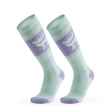 Qunature 1 Paar Skisocken Unisex Skisocken für Skifahren Snowboarden Wintersport