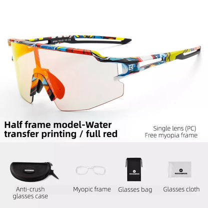 ROCKBROS Polarisierte/Selbsttönende Sonnenbrille Radbrille Fahrrad UV400 UNISEX