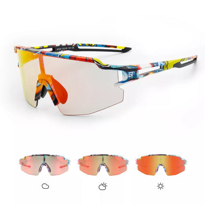 ROCKBROS Polarisierte/Selbsttönende Sonnenbrille Radbrille Fahrrad UV400 UNISEX