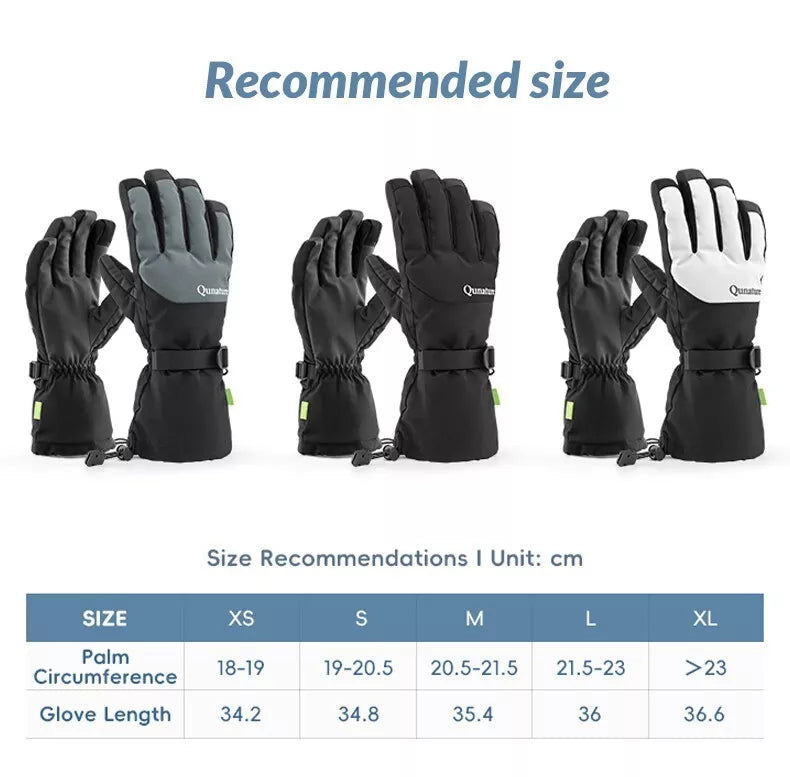 Qunature Winter-Skihandschuhe Touchscreen wasserdichte Handschuhe Schnee