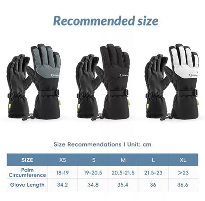 Qunature Winter-Skihandschuhe Touchscreen wasserdichte Handschuhe Schnee