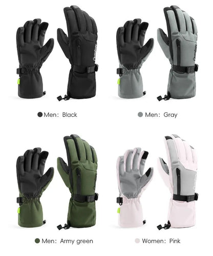 Qunature Handschuhe Winter-Ski-/Schneehandschuhe winddicht für Fahrrad/Motorrad XS- XL