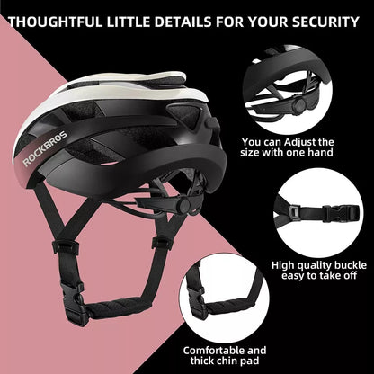 ROCKBROS Fahrradhelm Helm für Damen Herren Radhelm 4 Farbe Schutzhelm M/L 55-61 cm