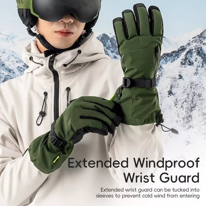 Qunature Handschuhe Winter-Ski-/Schneehandschuhe winddicht für Fahrrad/Motorrad XS- XL