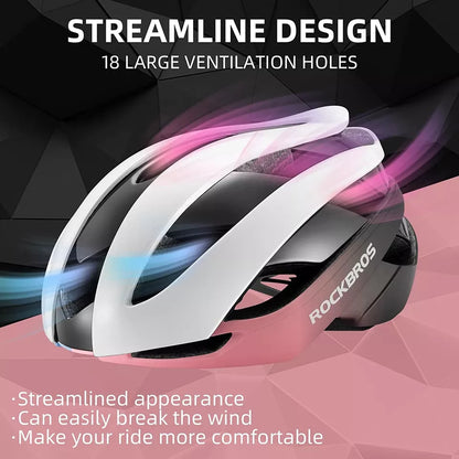 ROCKBROS Fahrradhelm Helm für Damen Herren Radhelm 4 Farbe Schutzhelm M/L 55-61 cm