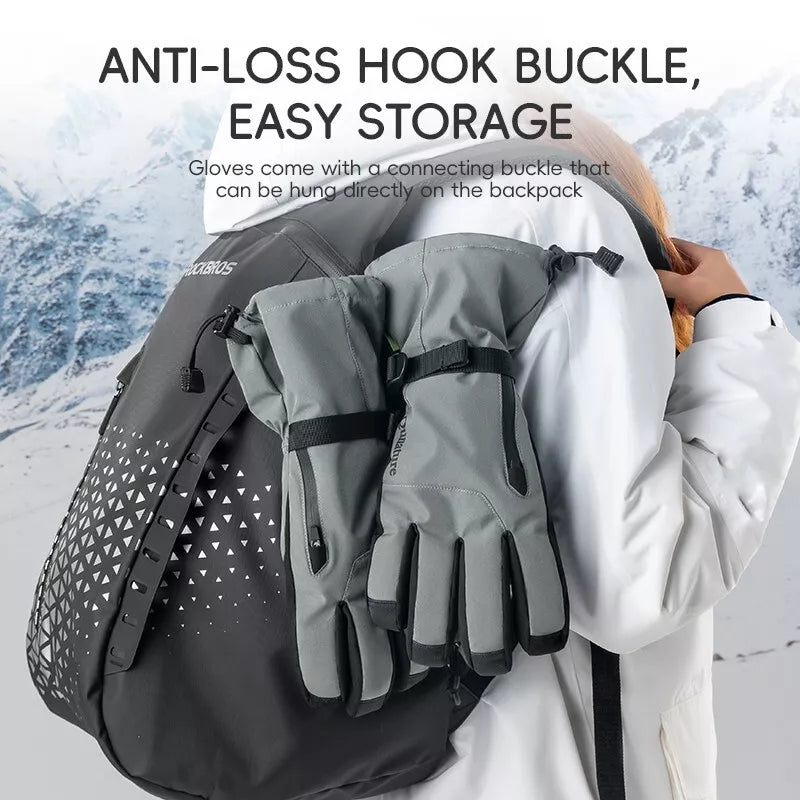 Qunature Handschuhe Winter-Ski-/Schneehandschuhe winddicht für Fahrrad/Motorrad XS- XL