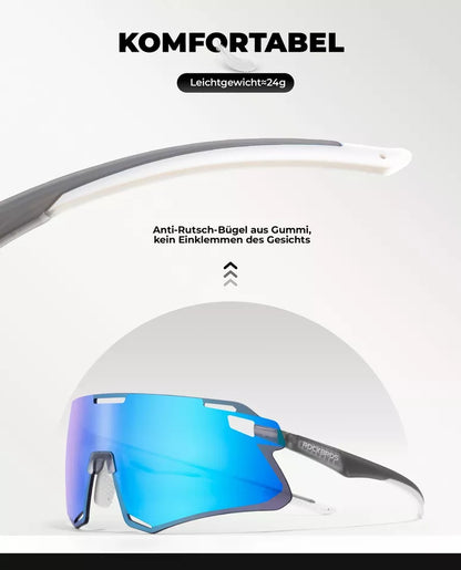 ROCKBROS Fahrradbrille HD-Gläser Brille Leicht Bequem mit Myopie Rahmen Rennrad