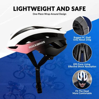 ROCKBROS Fahrradhelm Helm für Damen Herren Radhelm 4 Farbe Schutzhelm M/L 55-61 cm