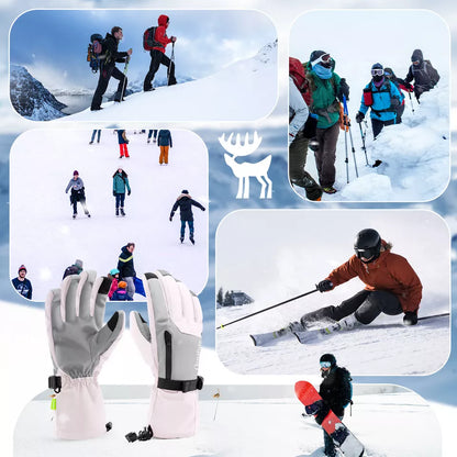 Qunature Handschuhe Winter-Ski-/Schneehandschuhe winddicht für Fahrrad/Motorrad XS- XL