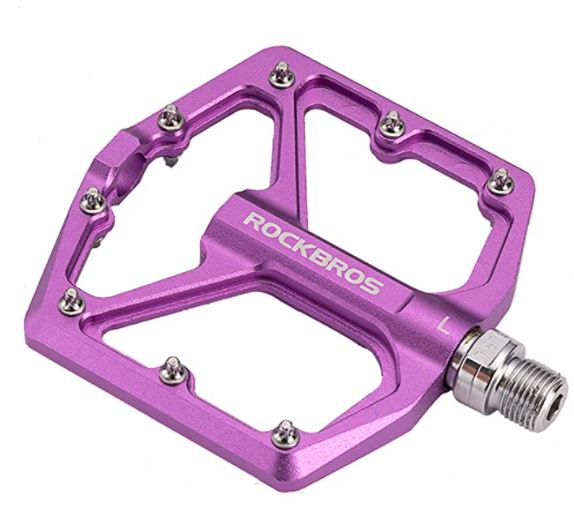 ROCKBROS Fahrradpedale Rennrad Pedale Aluminium Platform Pedale Ultraleicht Antirutsch Fahrrad Pedale 9/16 Zoll