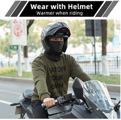 ROCKBROS Multifunktionstuch Halbe Sturmhaube Nackenwärmer Winterdicht Warm Halstuch Schlauchtuch Atmungsaktiv Gesichtsbedeckung Balaclava