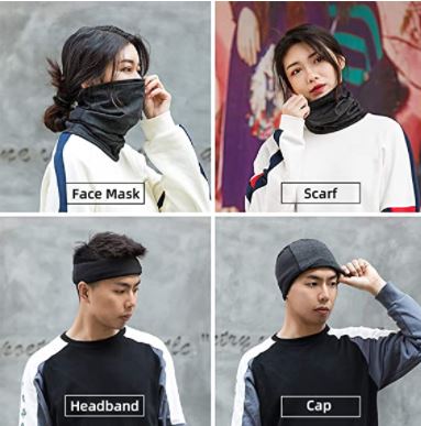 ROCKBROS Multifunktionstuch Halbe Sturmhaube Nackenwärmer Winterdicht Warm Halstuch Schlauchtuch Atmungsaktiv Gesichtsbedeckung Balaclava