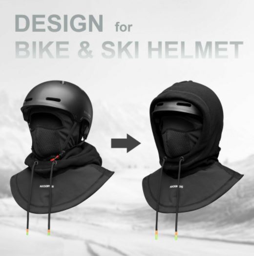ROCKBROS Skimaske Thermo Fleece Balaclava Wintermütze Sturmhaube Unter Helm
