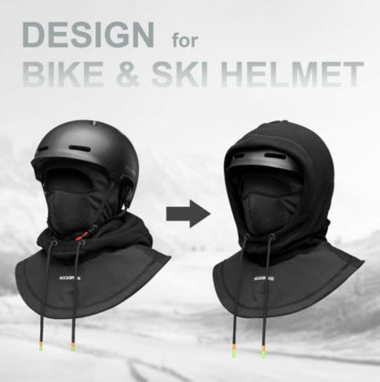 ROCKBROS Skimaske Thermo Fleece Balaclava Wintermütze Sturmhaube Unter Helm