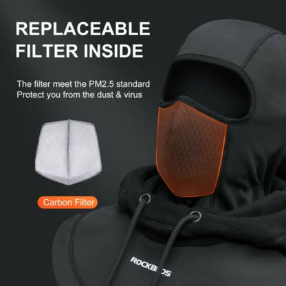 ROCKBROS Skimaske Thermo Fleece Balaclava Wintermütze Sturmhaube Unter Helm