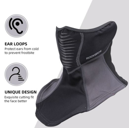 ROCKBROS Winter Sturmhaube Motorrad Halbmaske Balaclava Halstuch Fahrrad Outdoor