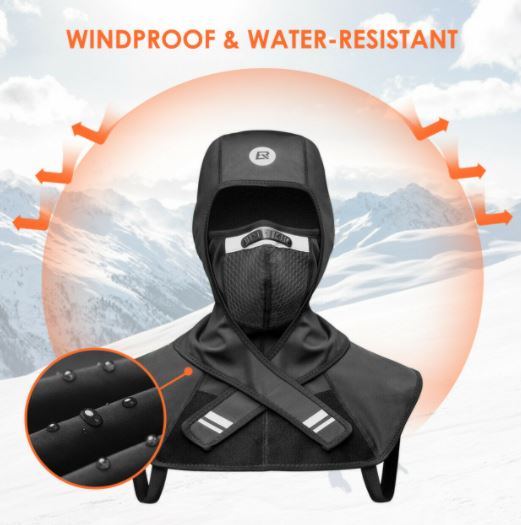 ROCKBROS Balaclava Wintermaske Fleece Skimaske Winddicht Motorrad Radfahren