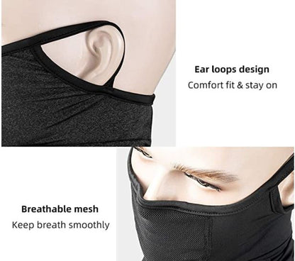 ROCKBROS Halstuch Balaclavas Schlauchtuch Hochelastisch Atmungsaktiv Multifunktionstuch UPF 50+ Kühl Radfahren Halbe Sturmhaube Herren/Damen