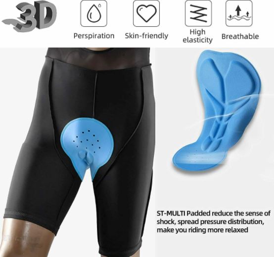 ROCKBROS Fahrradhose mit Träger Trägerhose Kurz Gepolsterte Radhose M-4XL